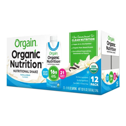 Orgain® Organic Nutrition™ Vegan Vanilla Nutritional Shake, 11-ounce carton