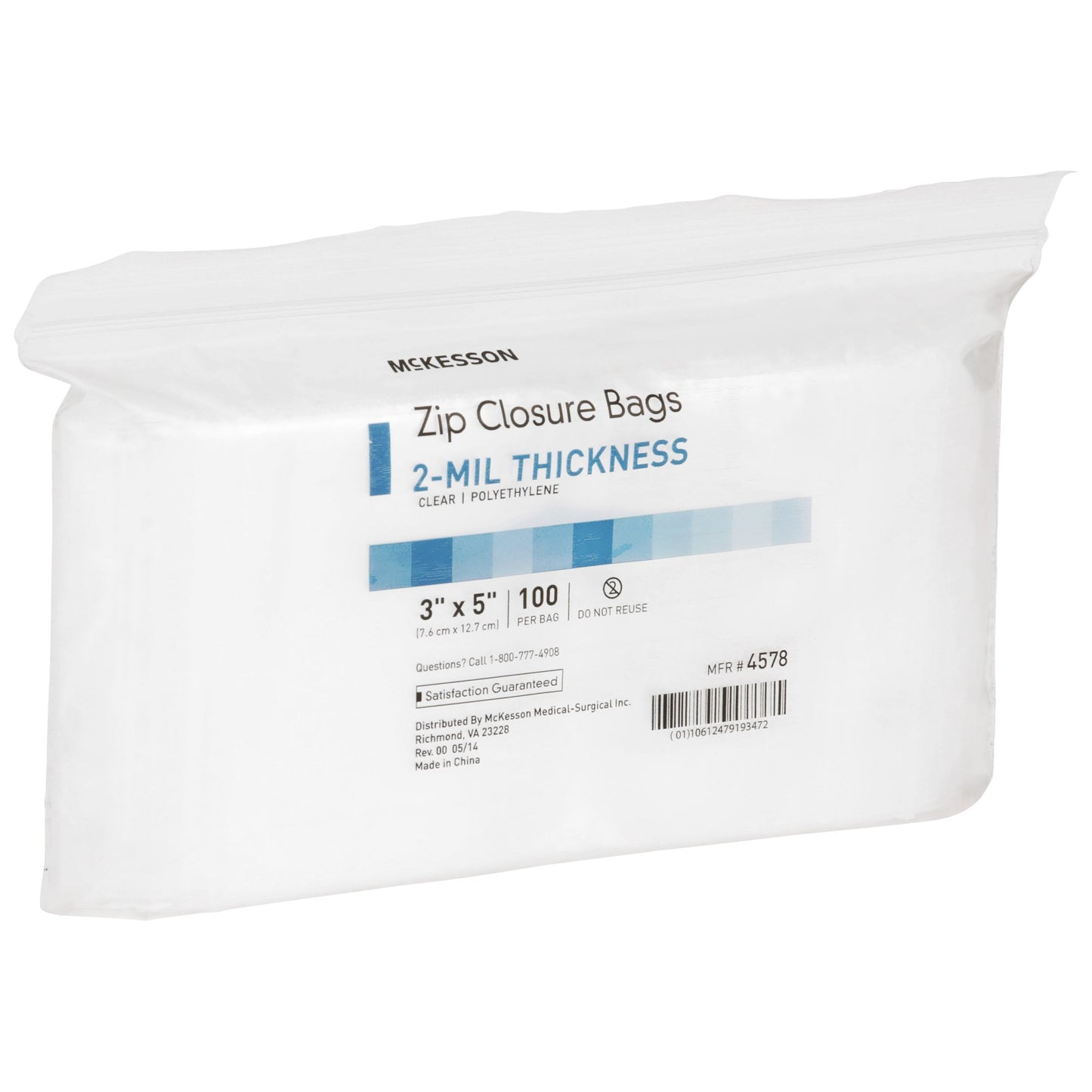 McKesson Zip Closure Bag, 3 x 5 in.