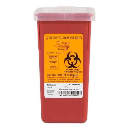 Sharps Multi-purpose Sharps Container, 1 Quart, 7 x 3-1/2 x 3-1/2 Inch by Medegen Medical Products LLC product image