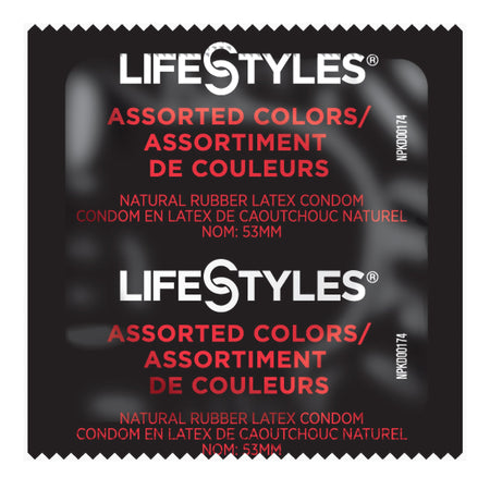 Sxwell USA 310150 Lifestyles Assorted Colors Lubricated Latex Condom