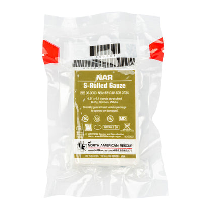 Compressed Gauze Roll NAR 4-1/2 Inch X 4-1/10 Yard 6-Ply Sterile 1 per Pack