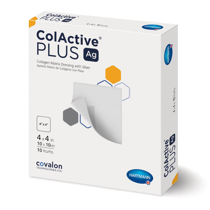 Hartmann ColActive® Plus Ag Collagen Dressing with Silver, 4 x 4 Inch