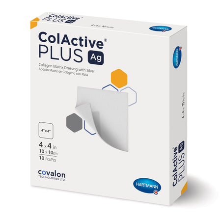Hartmann 10340000 ColActive Plus Ag Collagen Dressing with Silver, 4 x 4 Inch
