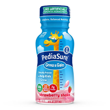 Abbott Nutrition 58055 PediaSure Grow & Gain Strawberry Shake, 8-ounce bottle