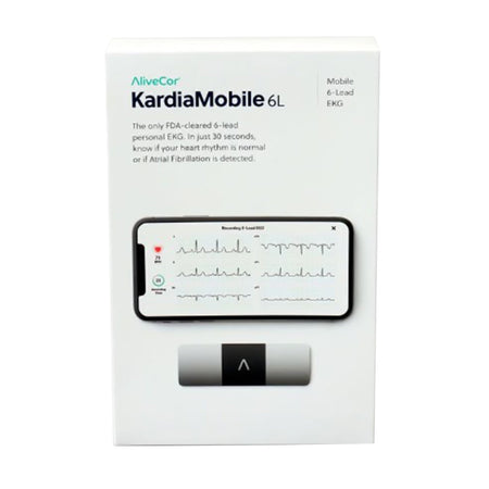 AliveCor Inc KIT-6L-2YRCARE-24 Electrocardiograph KardiaMobile Card Battery Operated Smart Phone Display