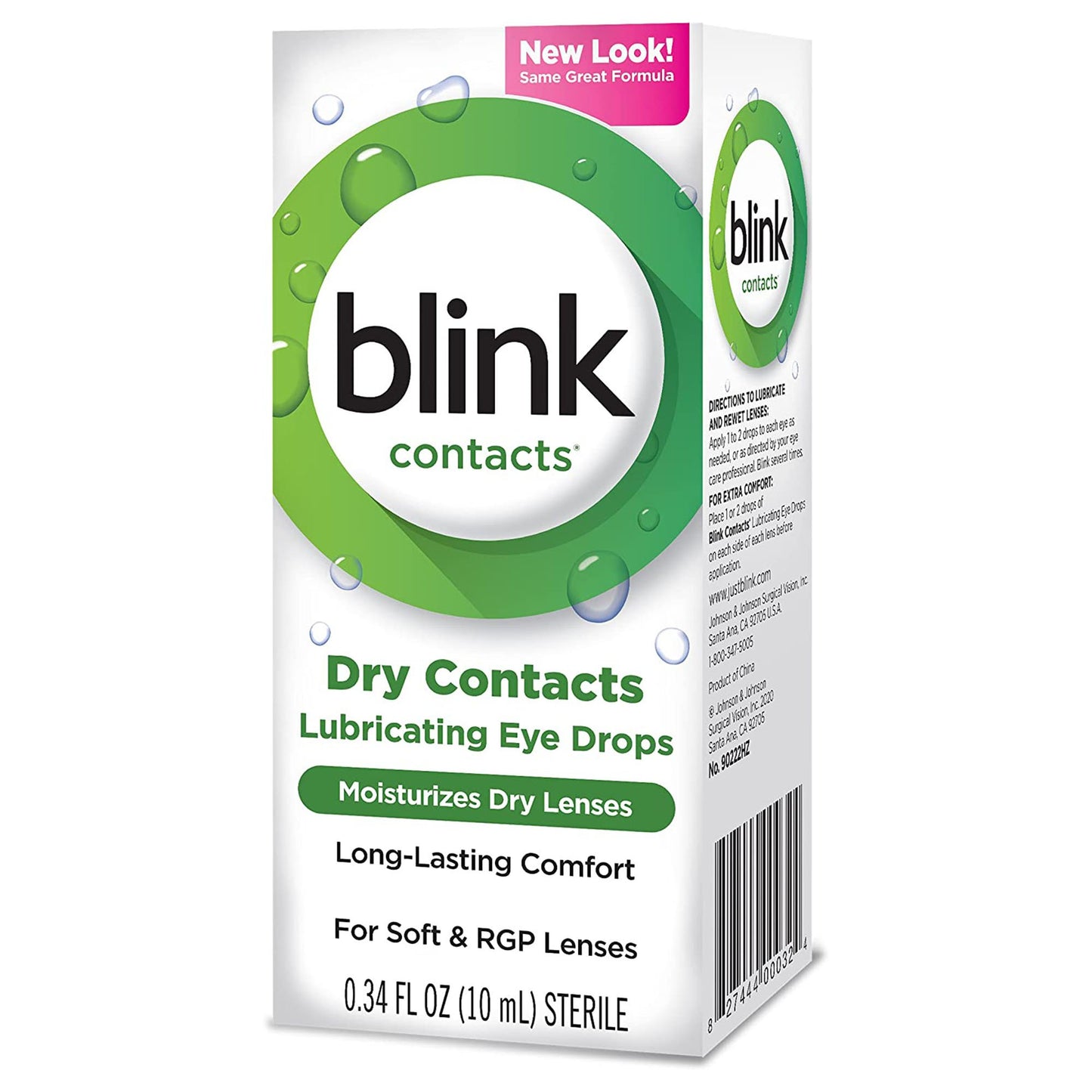 Blink Contacts Purified Water / Sodium Chloride Contact Lens Solution, 0.34 oz.