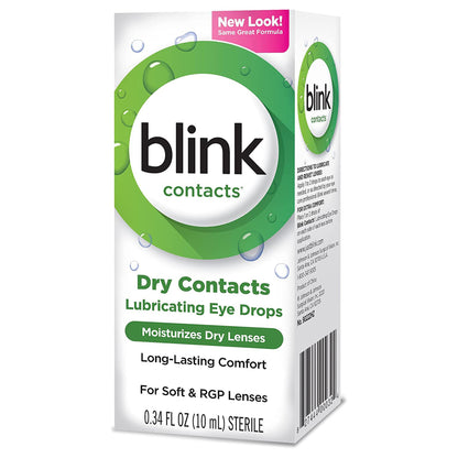 Blink Contacts Purified Water / Sodium Chloride Contact Lens Solution, 0.34 oz.