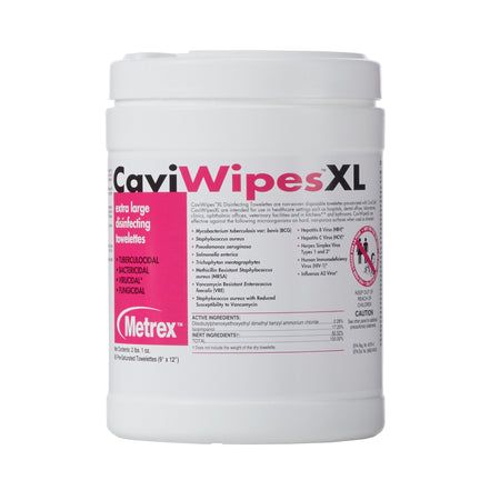 Metrex CaviWipes Surface Disinfectant Alcohol-Based Wipes, 9 x 12 Inch