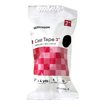 McKesson Black Cast Tape, 3 Inch x 4 Yard