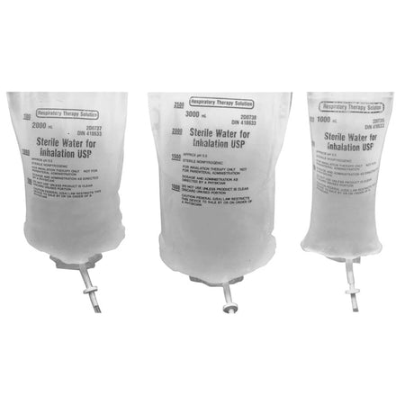 Sun Med 2D0735X AirLife Respiratory Therapy Sterile Water Inhalation Solutions, Flexible Bag