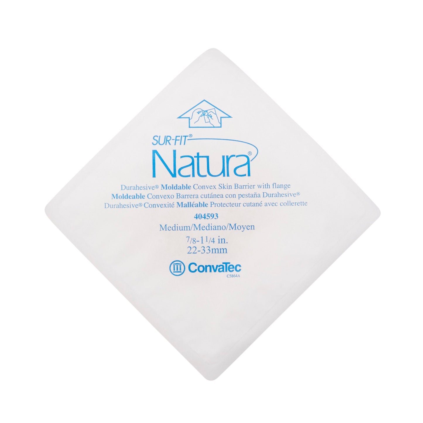 Sur-Fit Natura Extended Wear Ostomy Barrier, 45 mm Flange, .8 – 1.25 Inch Stomas