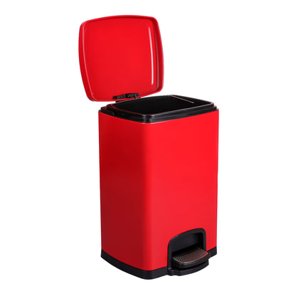 Trash Can McKesson 20 Quart / 5 gal. Red Metal Square