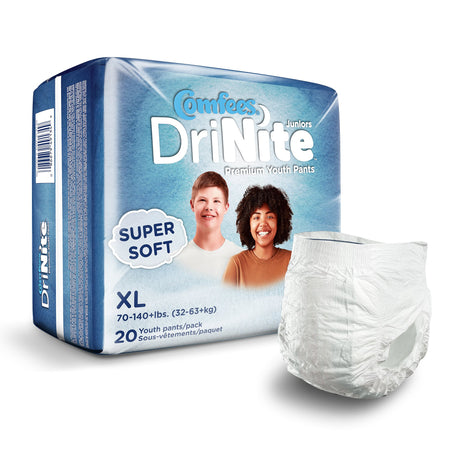 Attends CMF-YLXL80 Comfees DriNite Juniors Youth Heavy Absorbent Underwear Large / Extra