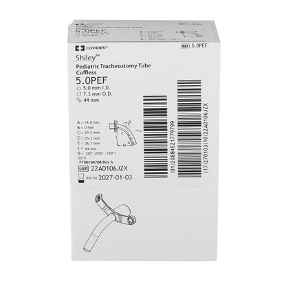 Uncuffed Tracheostomy Tube Shiley™ Size 5.0 Pediatric
