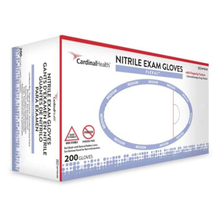 Cardinal 88TN04L Flexal Nitrile Exam Glove, Large, Blue