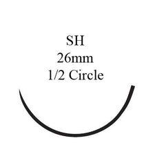 Absorbable Suture with Needle GUT CHROMIC Chromic Gut SH 1/2 Circle Taper Point Needle Size 2-0 Monofilament