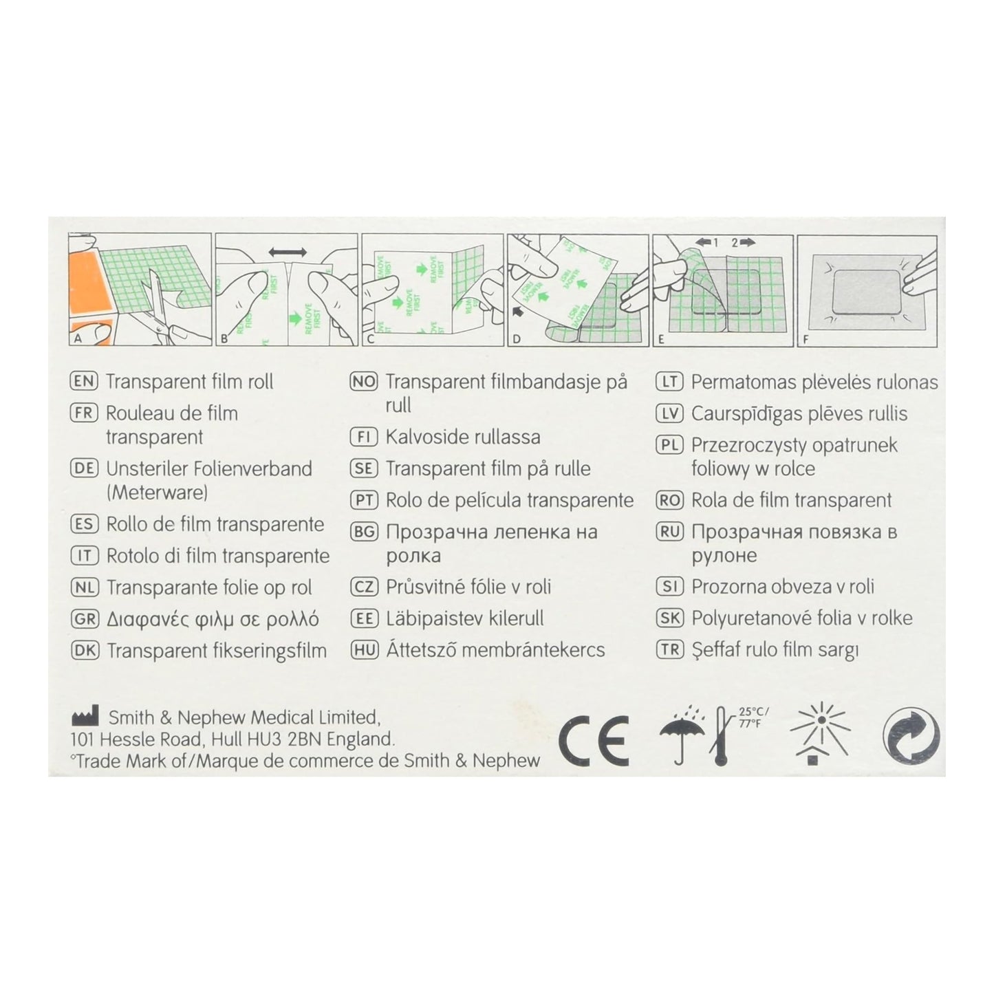 OpSite Flexifix Waterproof Dressing Retention Tape with Liner, 4 Inch x 11 Yard, Transparent