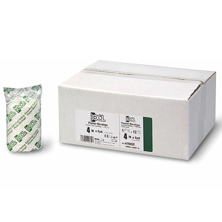 BSN 492166 OCL Green Label Plaster Bandage, 4 Inch x 15 Foot, White