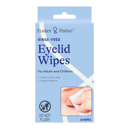 McKesson 1093995820 Foster & Thrive Rinse-Free Eyelid Wipes