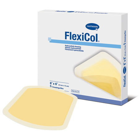 Hartmann 48660000 FlexiCol Hydrocolloid Dressing, 6 x 6 Inch