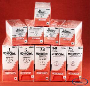Ethicon Y945H Monocryl Poliglecaprone Absorbable Suture with Needle, Taper Point Monofilament