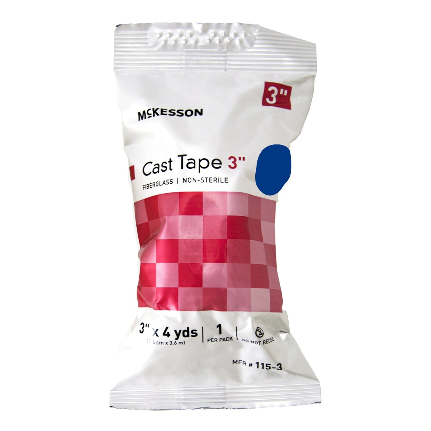 McKesson Blue Cast Tape, 3 Inch x 4 Yard