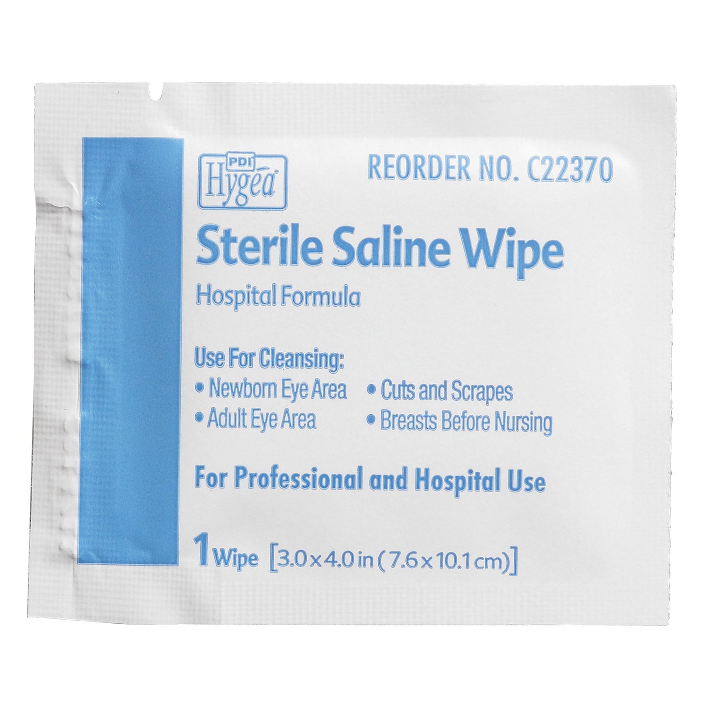 Hygea® Unscented Saline Wipe, Individual Packet