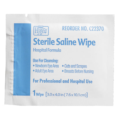 Hygea Unscented Saline Wipe, Individual Packet by Professional Disposables Inc product image - view 3
