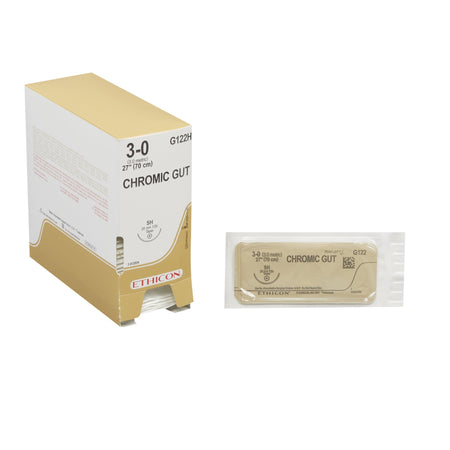 Ethicon G122H GUT CHROMIC Absorbable Suture with Needle, Taper Point Monofilament