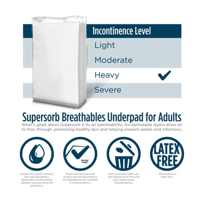 Attends® Supersorb Advanced Premium Underpad, 23 X 36 Inches