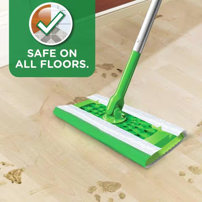 Saturated Wet Mop Pad Swiffer® Wet Bound Edge White Cloth Disposable