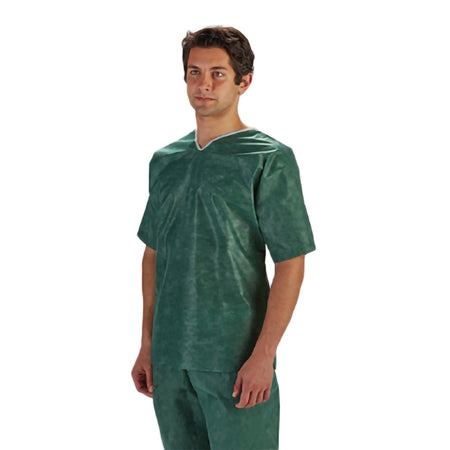 Molnlycke 18650 Barrier Extra Comfort Scrub Shirt, Green, 2X-Large