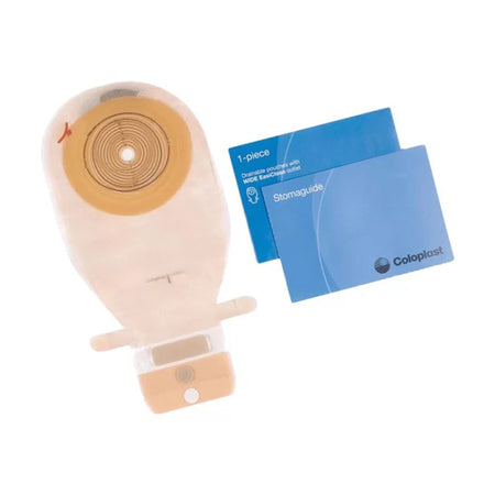 Coloplast 11005 Assura 1-Piece Transparent Colostomy Pouch, 10 – 76 mm Stomas