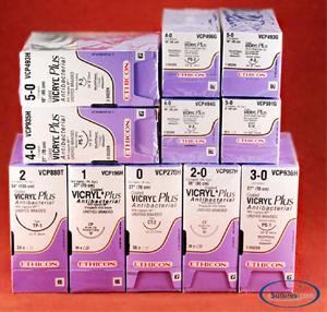 Ethicon VCP494G Coated Vicryl Plus Polyglactin 910 Absorbable Antibacterial Suture with Needle