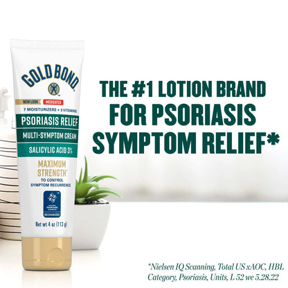 Psoriasis Cream Gold Bond® Psoriasis Relief Medicated Multi-Symptom 4 oz. Tube Unscented Cream