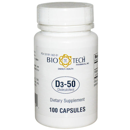 Bio Tech Pharmacal 53191036201 Tech Vitamin D3-50 Supplement