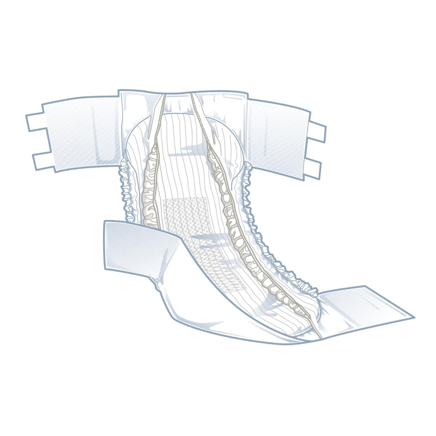 Incontinence Brief FitRight™ Plus Adult Medium Unisex Disposable Moderate Absorbency