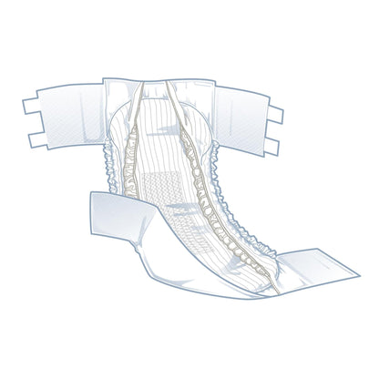 Incontinence Brief FitRight™ Plus Adult Medium Unisex Disposable Moderate Absorbency