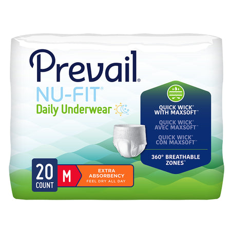 First Quality NUU-512 Prevail Nu-Fit Absorbent Underwear, Medium