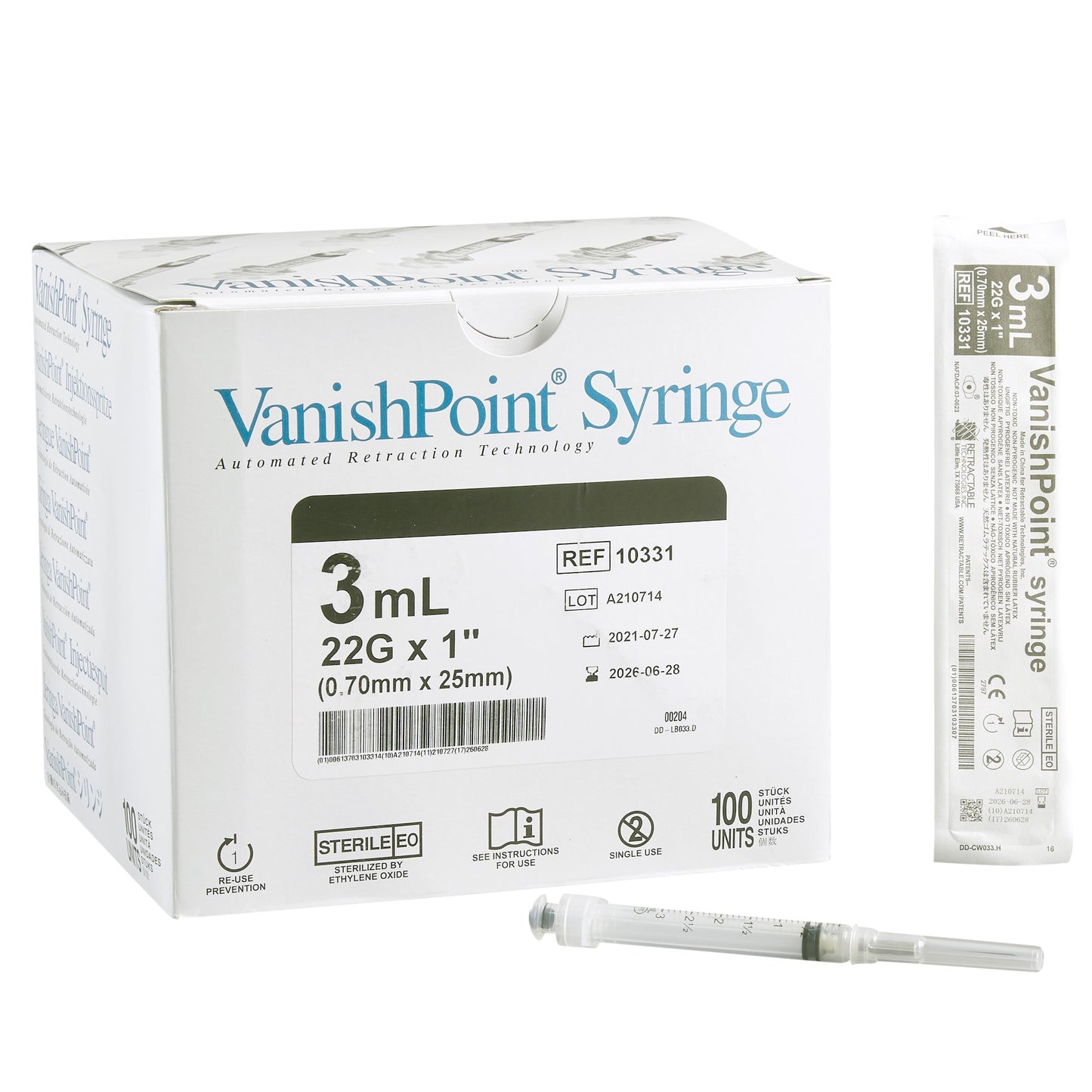 VanishPoint® Syringe with Hypodermic Needle