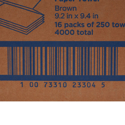 Pacific Blue Basic™ Paper Towel, 250 per Pack, 16 Packs per Case