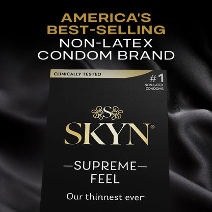 Condom SKYN® Supreme Lubricated One Size Fits Most 30 Per Box