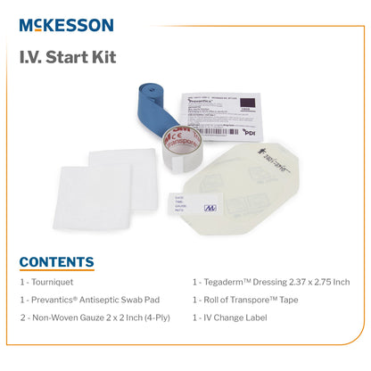 McKesson I.V. Start Kit, Tegaderm™ Dressing, Prevantics® Swabs