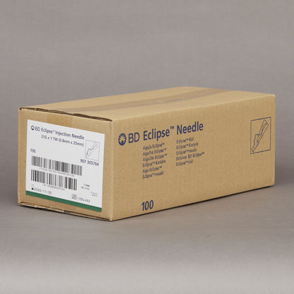 BD 305764 Eclipse™ Safety Hypodermic Needle, 21 Gauge, 1 Inch Length