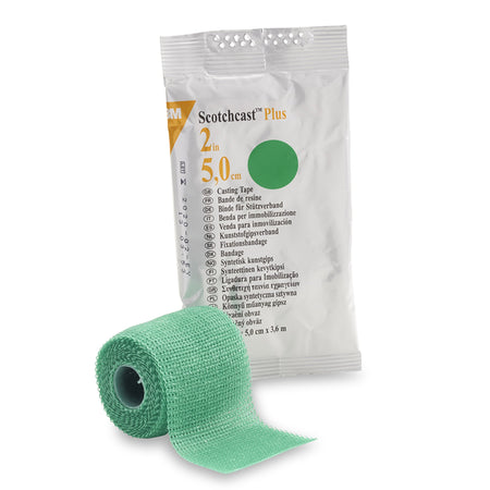 Solventum 82002G 3M Scotchcast Plus Cast Tape, Green, 2 Inch x 4 Yards