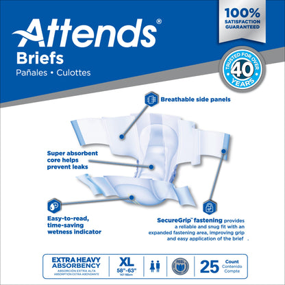 Attends® Extra Heavy Absorbency Briefs, X-Large