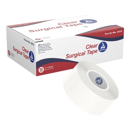 Dynarex 3572 Adhesive Medical Tape, 1 Inch x 10 Yard, Transparent