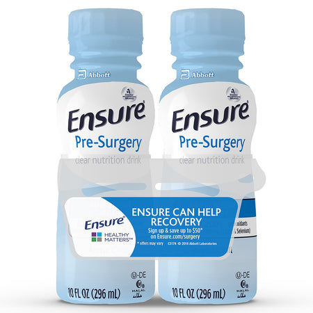 Abbott Nutrition 66437 Ensure Pre-Surgery Strawberry Clear Carbohydrate Drink, 10-ounce bottle