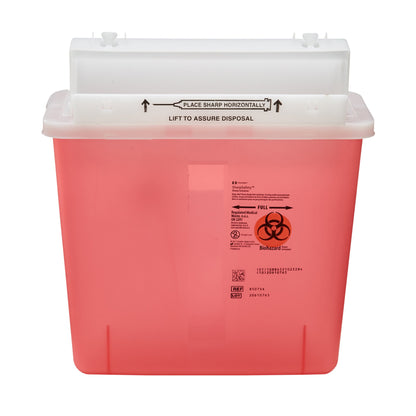 Cardinal 8507SA SharpStar™ In-Room™ Sharps Container, 1.25 Gallon, 12.5 x 5.5 x 10.75 Inch