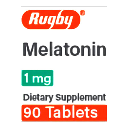 Major Pharmaceuticals 80681004100 Rugby 1-mg Melatonin Tablet